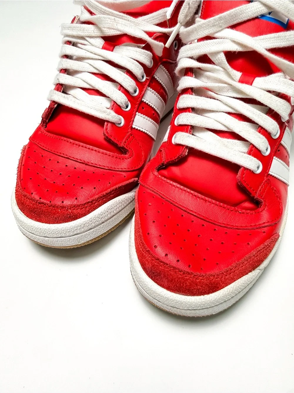 adidas Originals Top Ten Hi D65163 Red White High Top Sneakers